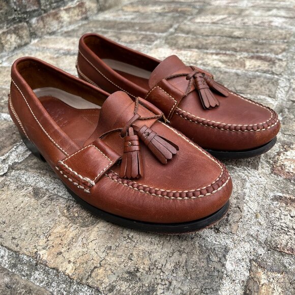 Foster Rainey Country Tassel Loafers Brown Leather Slip On Men\'s Size 8 M main image 8